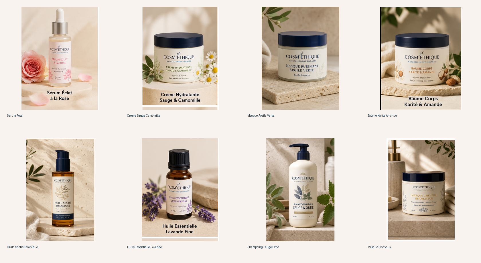 Produits Cosm’Éthique engagés