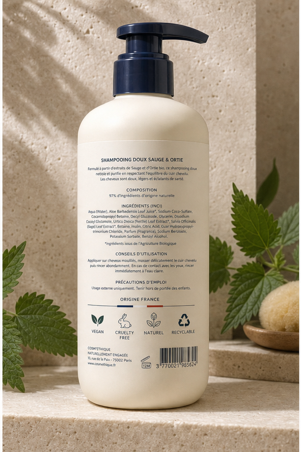 Shampooing Doux Sauge & Ortie - vue 2